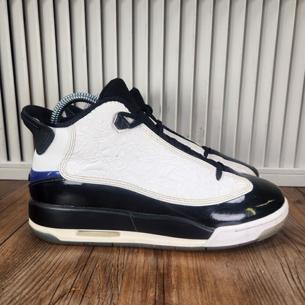 Womens 7 (5.5Y) Nike Air Jordan Dub Zero White Concord Embossed Basketball Shoes